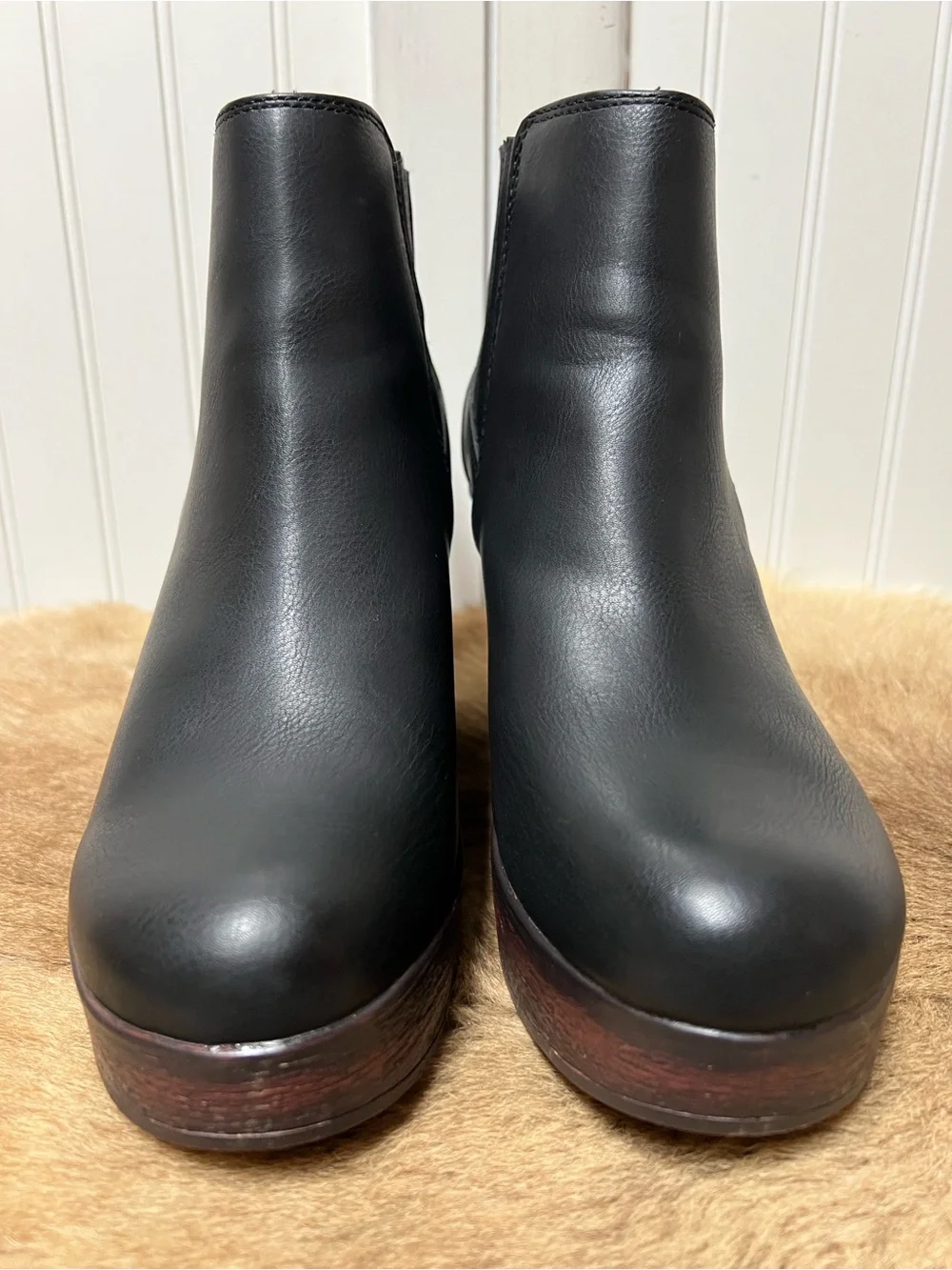 Born B.O.C. Athalia Gore Wedge Chelsea Platform Boots 10 Goth